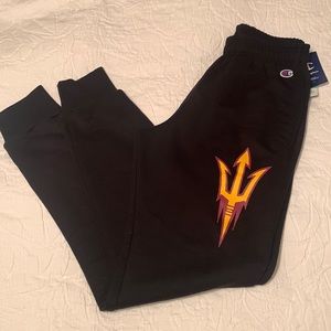 Arizona State University Champion Small Lounge Pants with cuffed ankles.